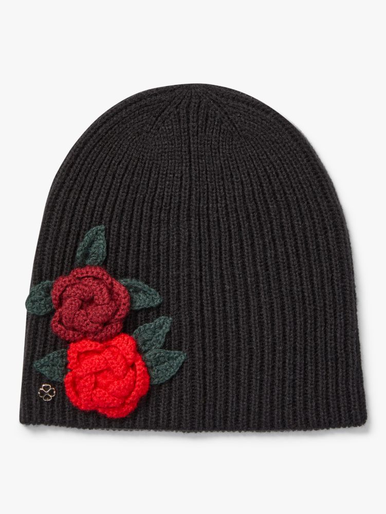 Kate Spade,Crochet Rose Beanie,