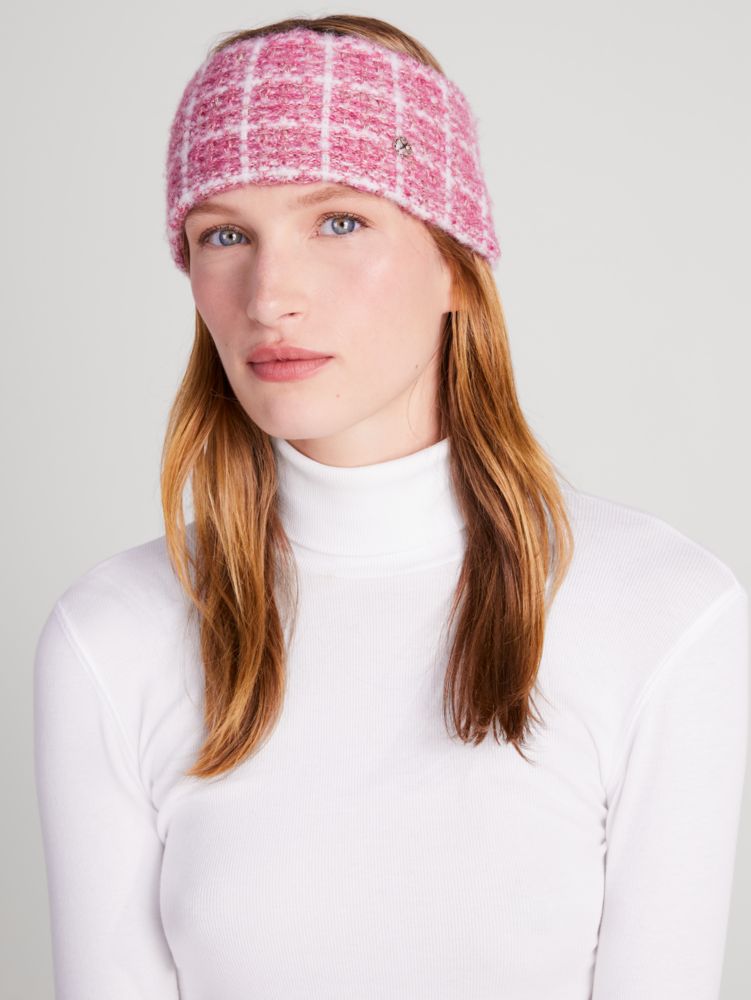 Kate Spade,Tweed Headband,Grapefruit