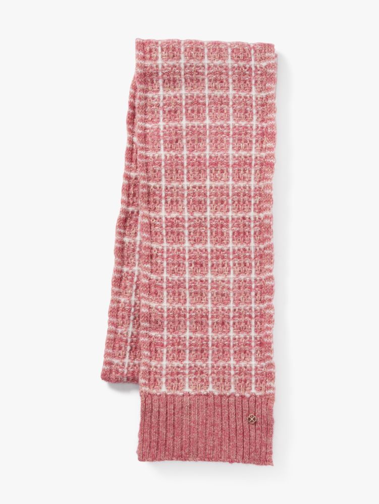 Kate Spade,Tweed Scarf,Grapefruit