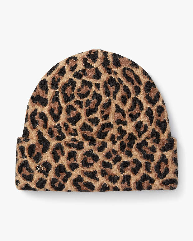 leopard print beanie