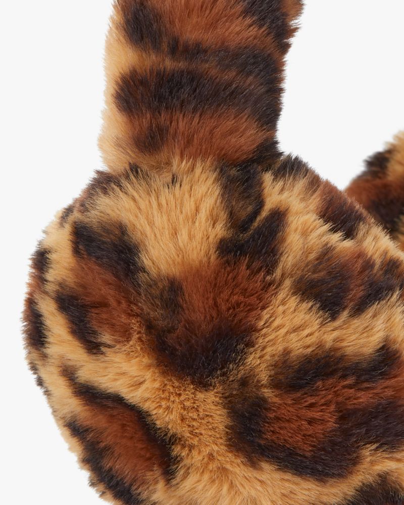 Kate Spade,Leopard Faux Fur Earmuffs,Multi Color