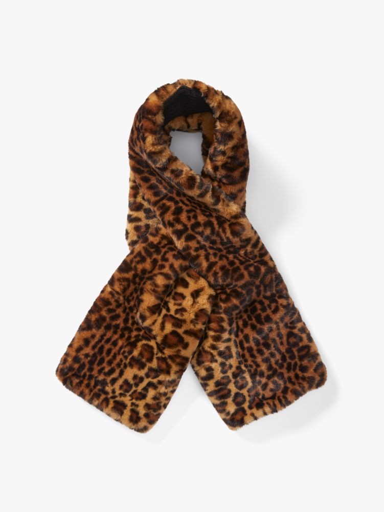 Kate Spade,Faux Fur Pull-Through Scarf,