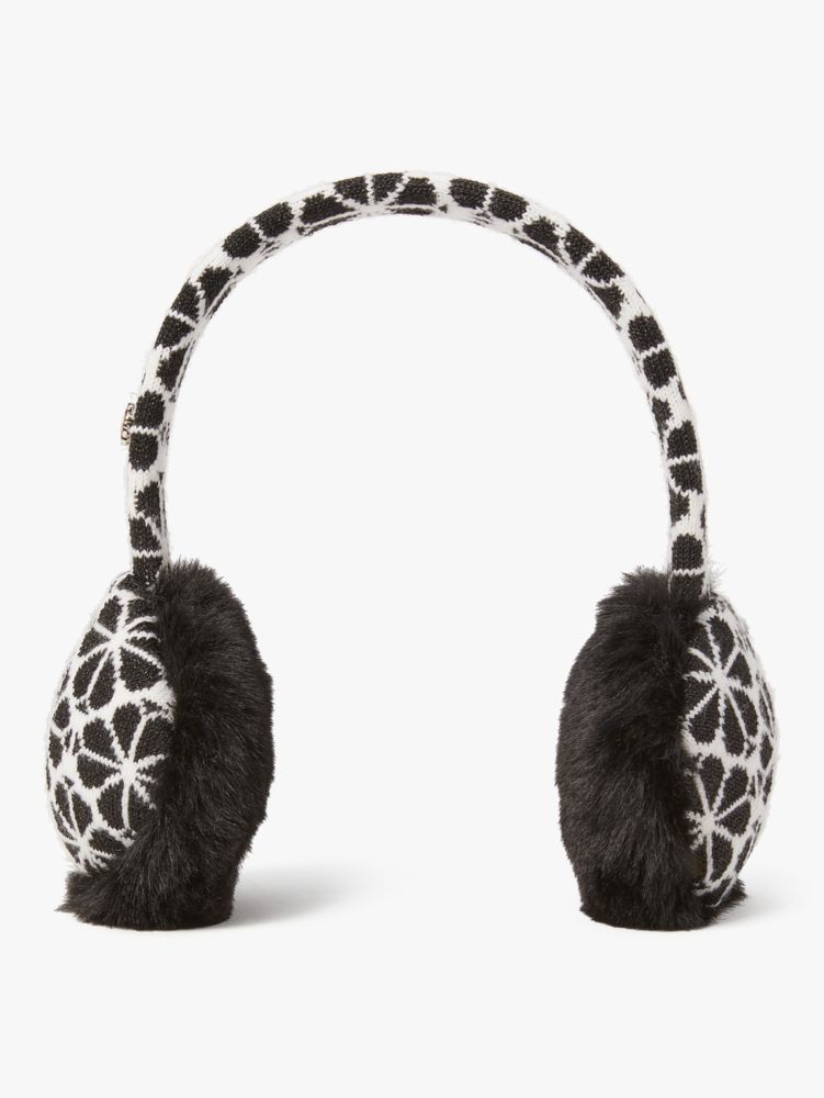 Kate Spade,Spade Flower Earmuffs,Black