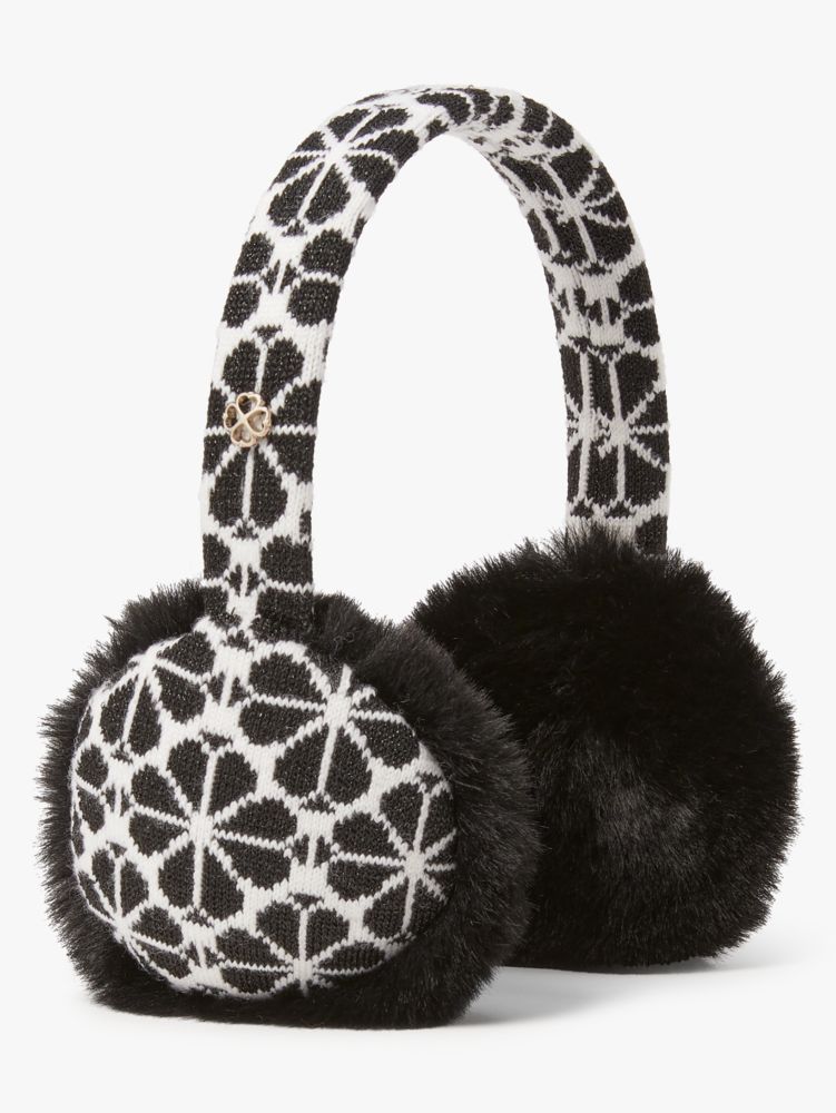 Kate Spade,Spade Flower Earmuffs,Black
