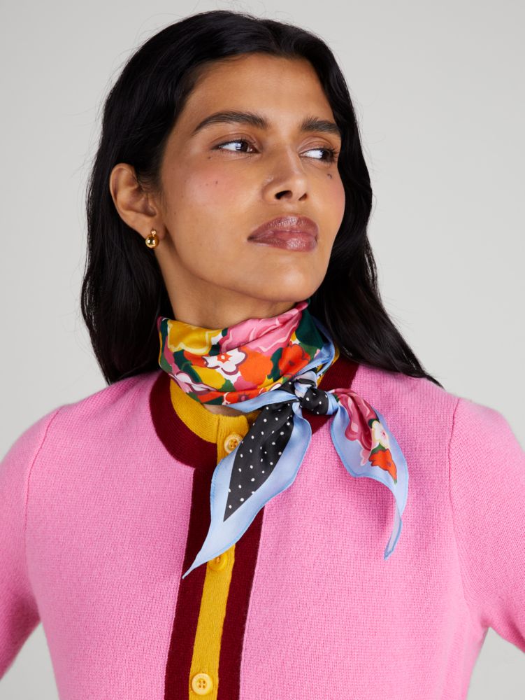 Flower Bouquet Silk Diamond Scarf | Kate Spade New York