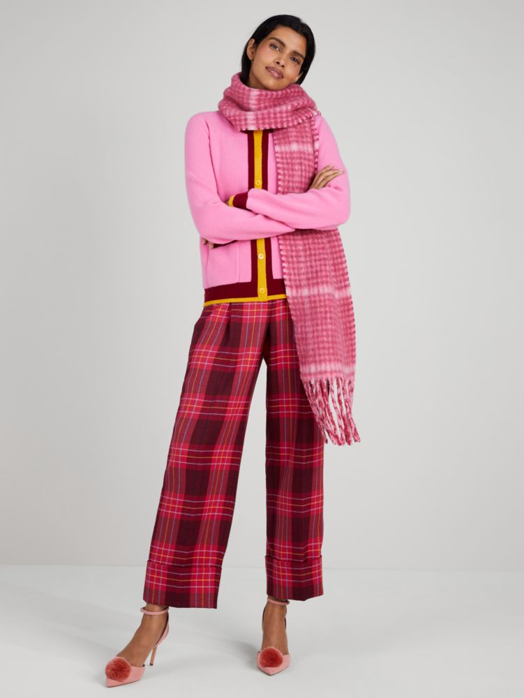 Kate Spade,Fiesta Plaid Brushed Scarf,