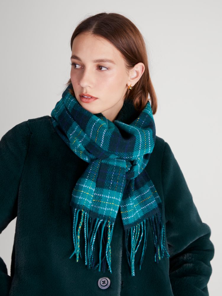 Unisex RWS Wool Woven Plaid Scarf