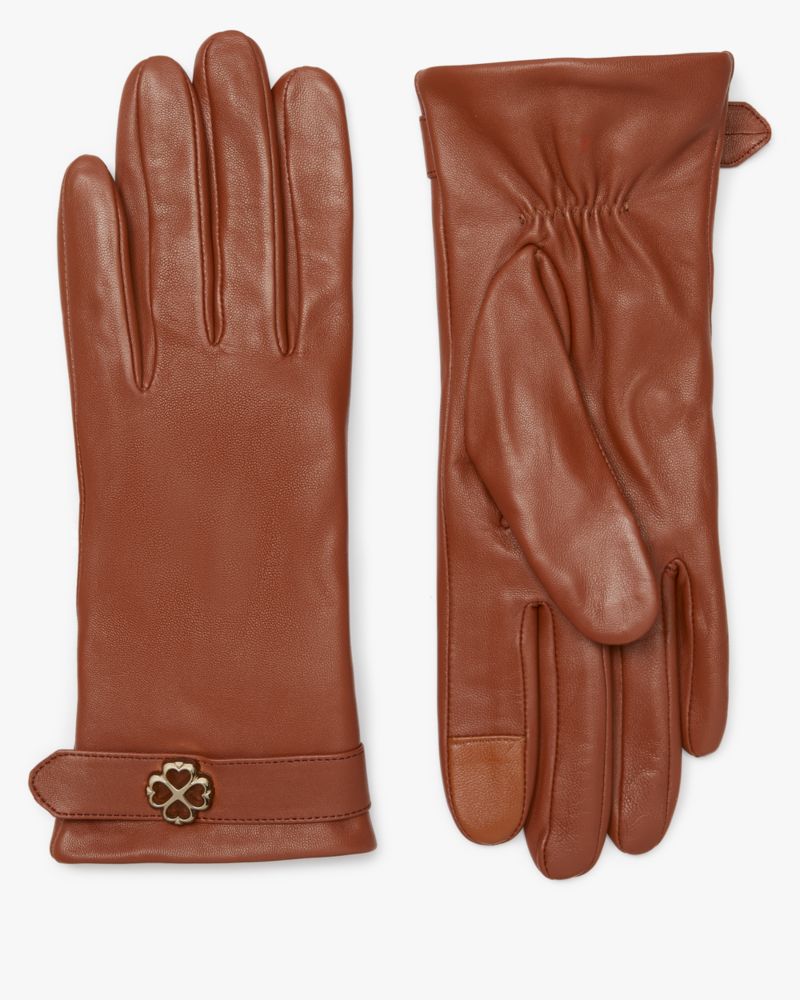 Spade Flower Buckle Gloves