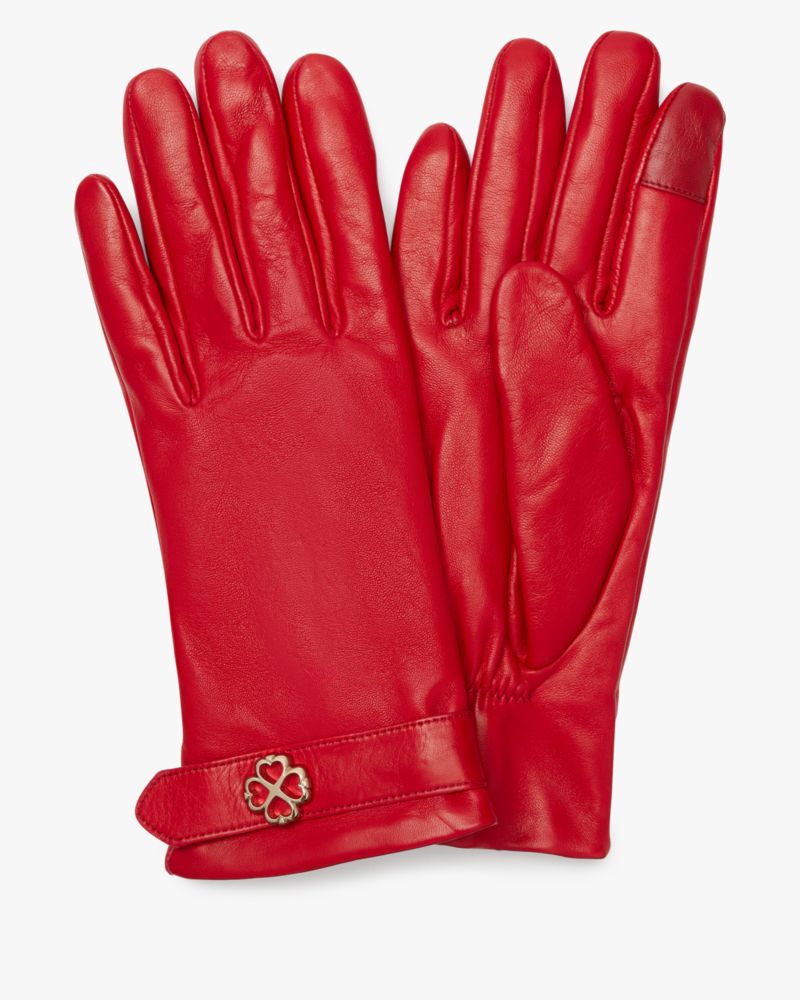 Kate Spade,Spade Flower Buckle Tech Gloves,