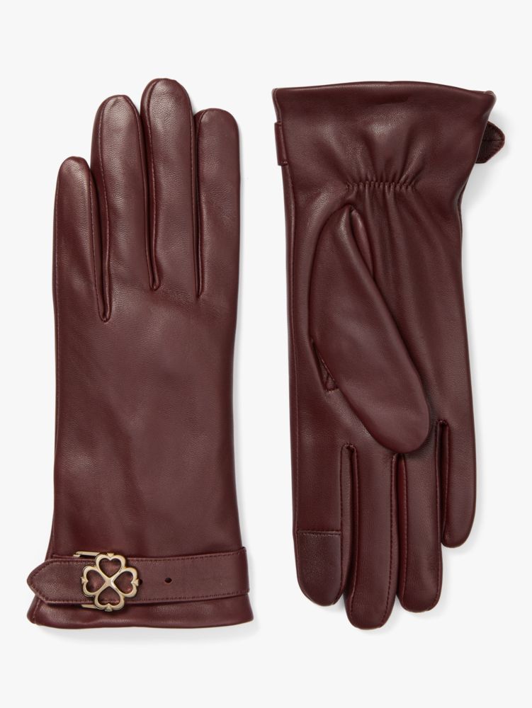 Kate Spade,Spade Flower Buckle Tech Gloves,