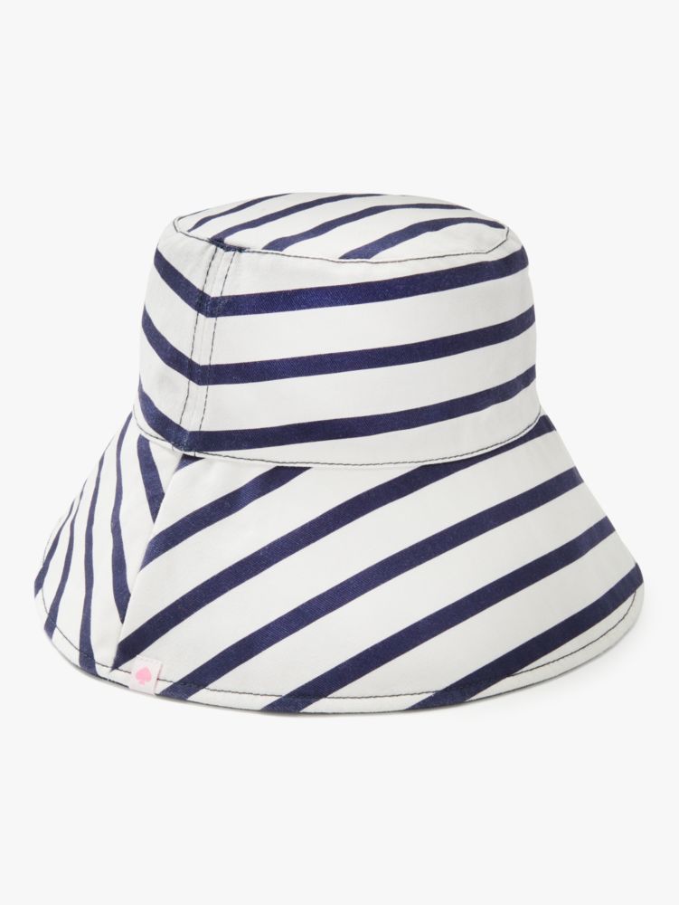 Breton Stripe Reversible Long-brim Bucket Hat, , Product