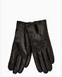 Kate Spade,embroidery dot leather gloves,50%,Black