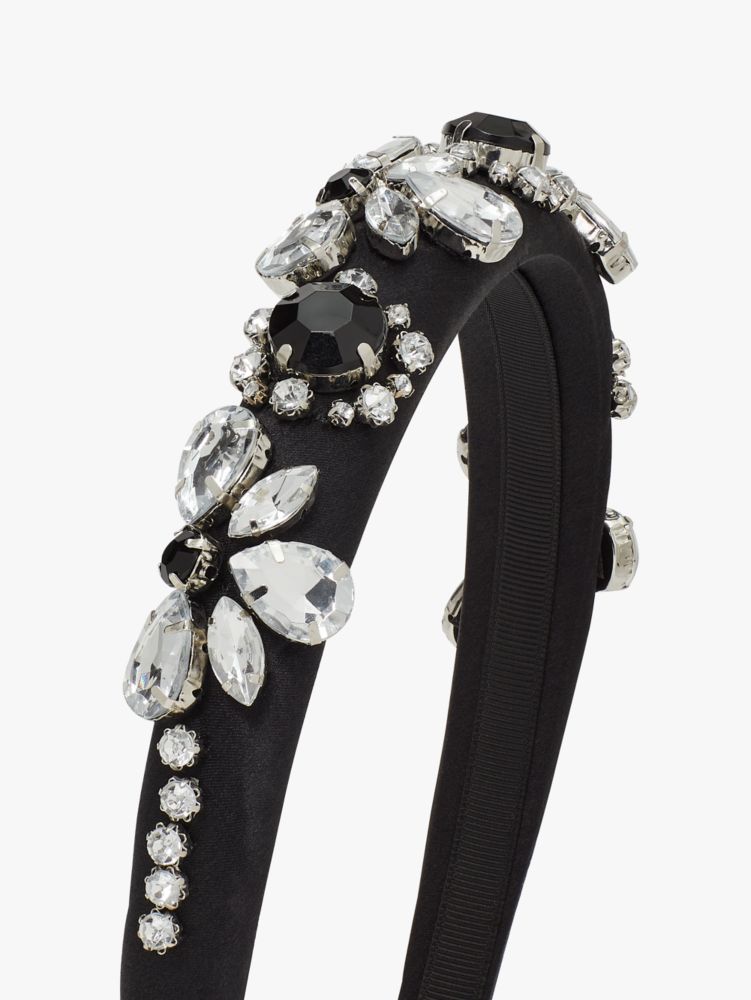 Rhinestone Embellished Skinny Headband, , Product