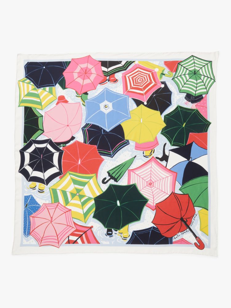 Kate Spade,Umbrella Silk Square Scarf,