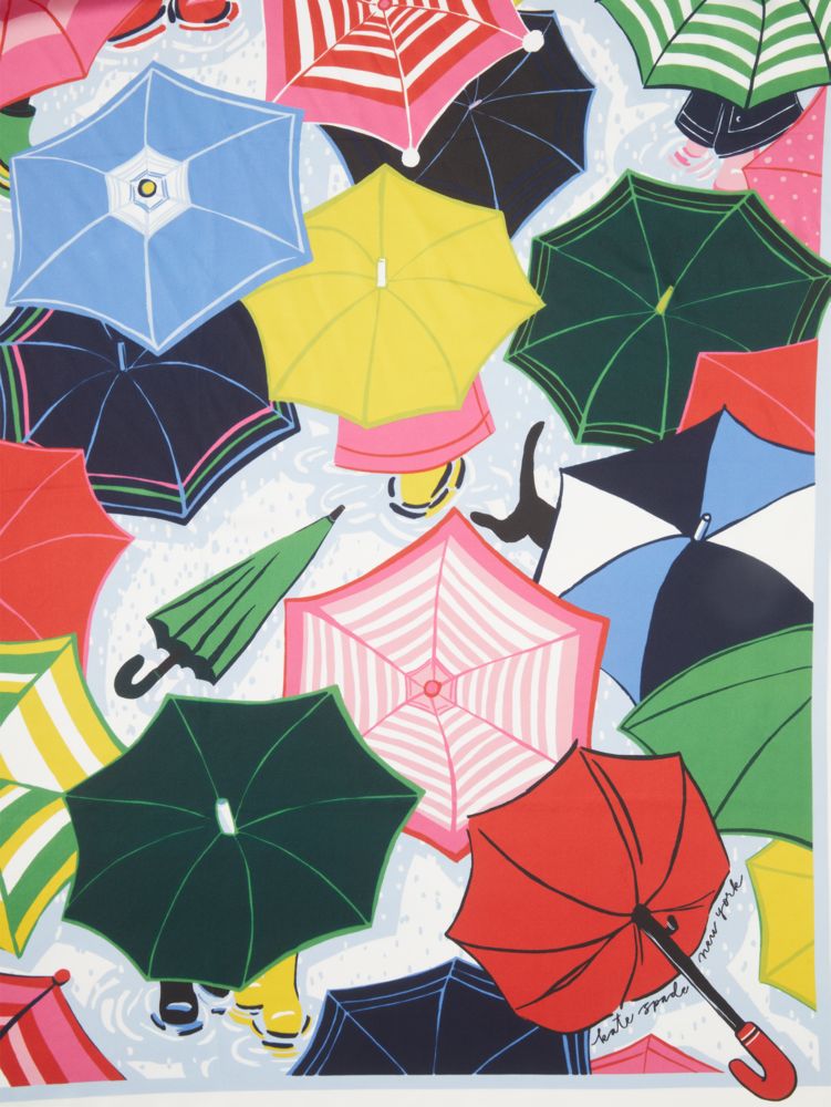 Kate Spade,Umbrella Silk Square Scarf,