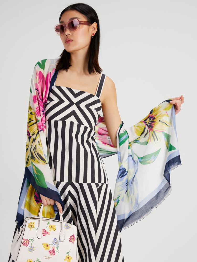 Kate Spade,Growing Tulips Oblong Scarf,