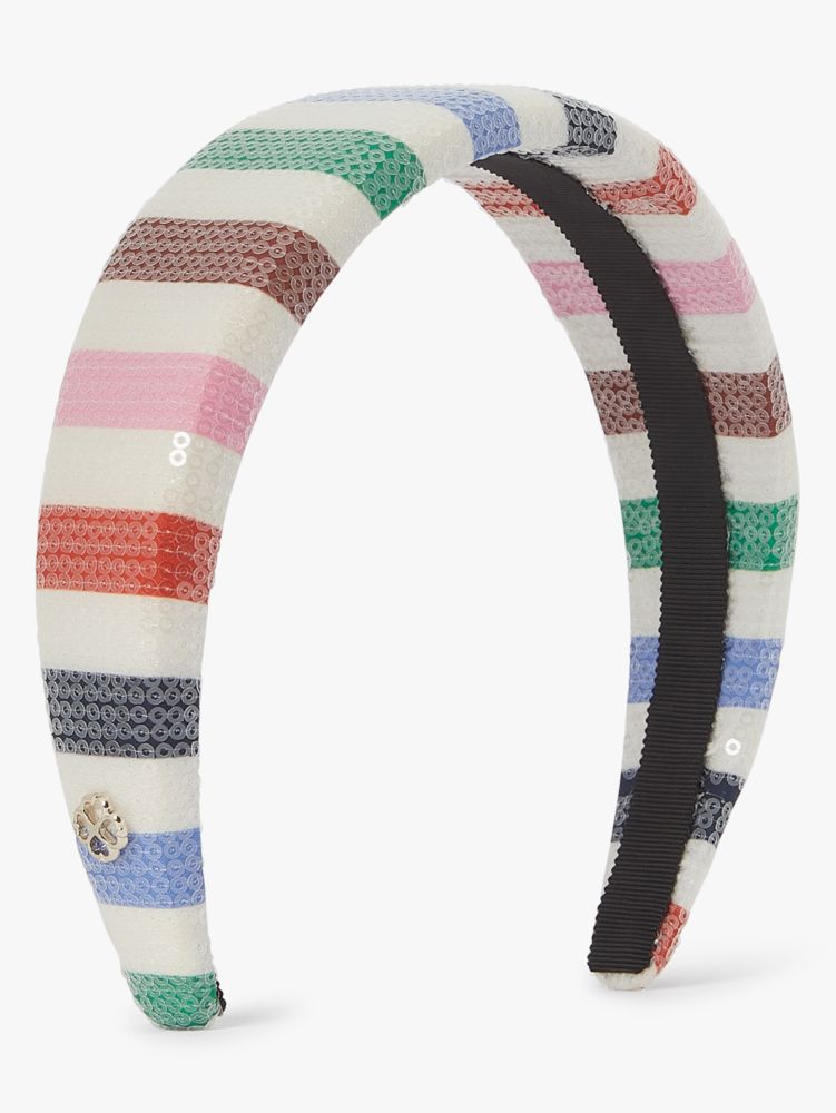 Kate Spade,Adventure Stripe Sequin Headband,Aunatlmult