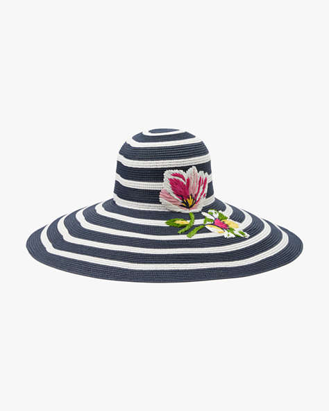 Kate Spade,Flower Embroidered Sunhat,Bright White