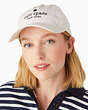 Kate Spade,Stacked Logo Baseball Cap,Cream