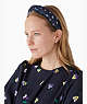 Kate Spade,pansy toss twisted floral headband,Blazer Blue
