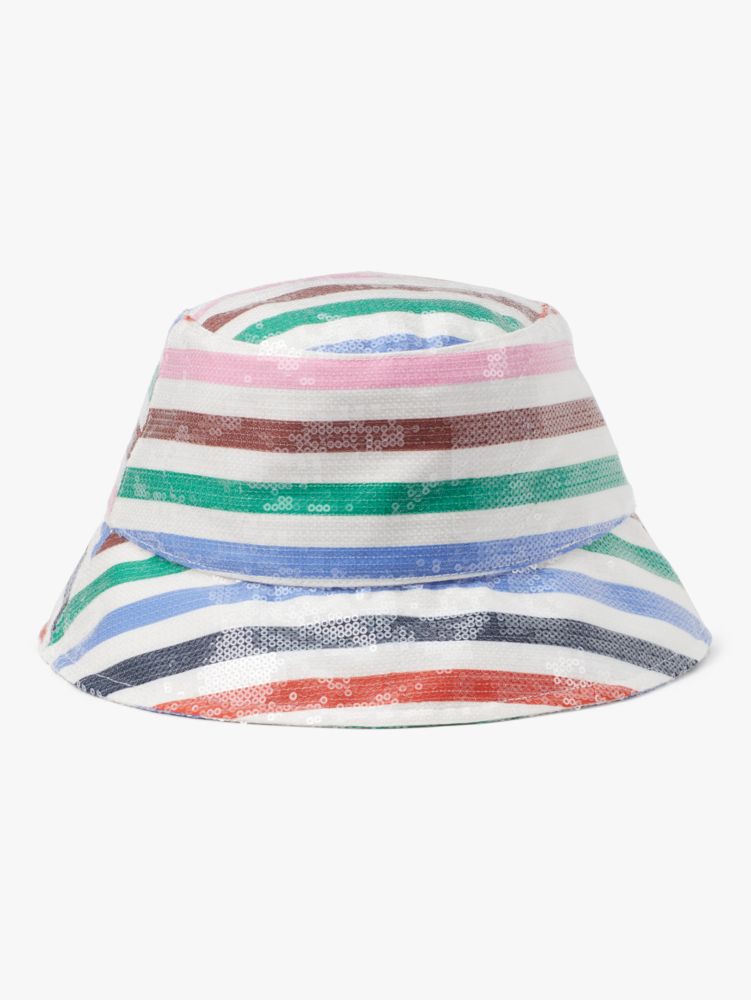 Adventure Stripe Sequin Bucket Hat