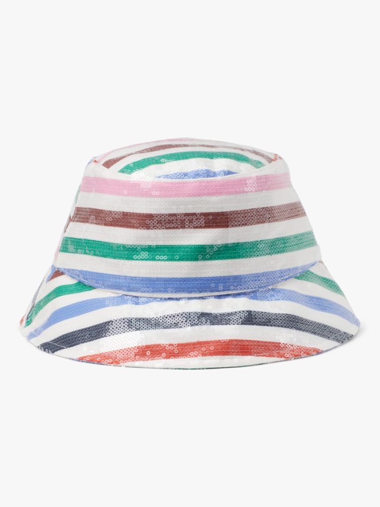 Adventure Stripe Sequin Bucket Hat | Kate Spade New York