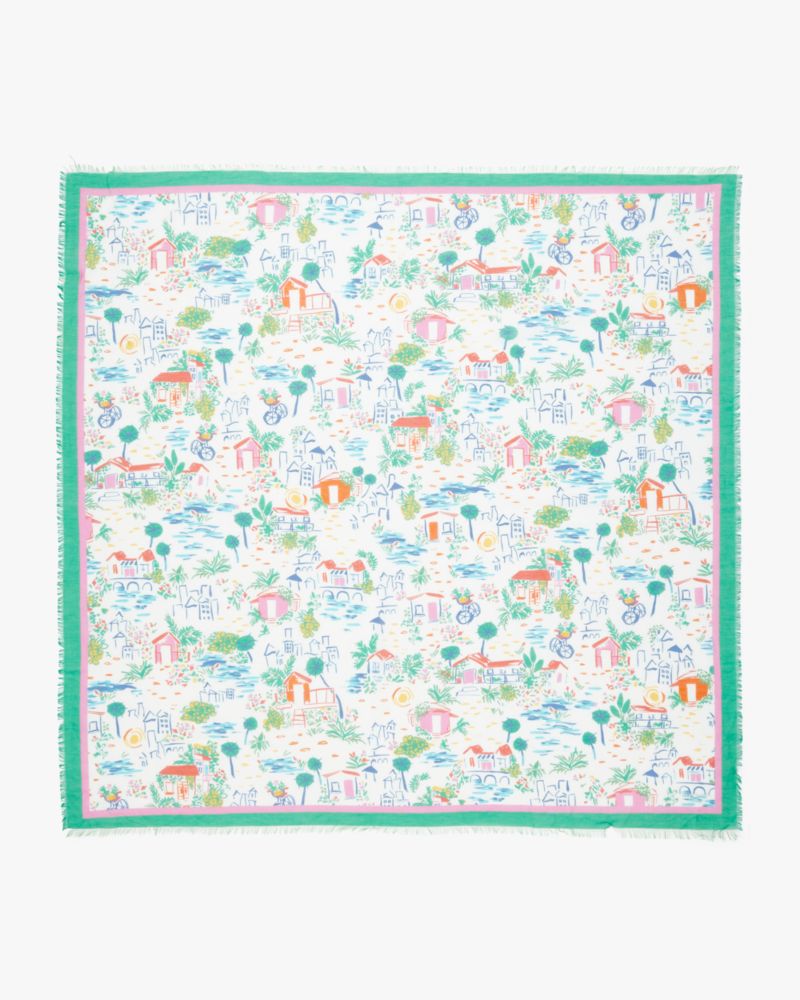 Kate Spade,Coastal Vacation Square Scarf,