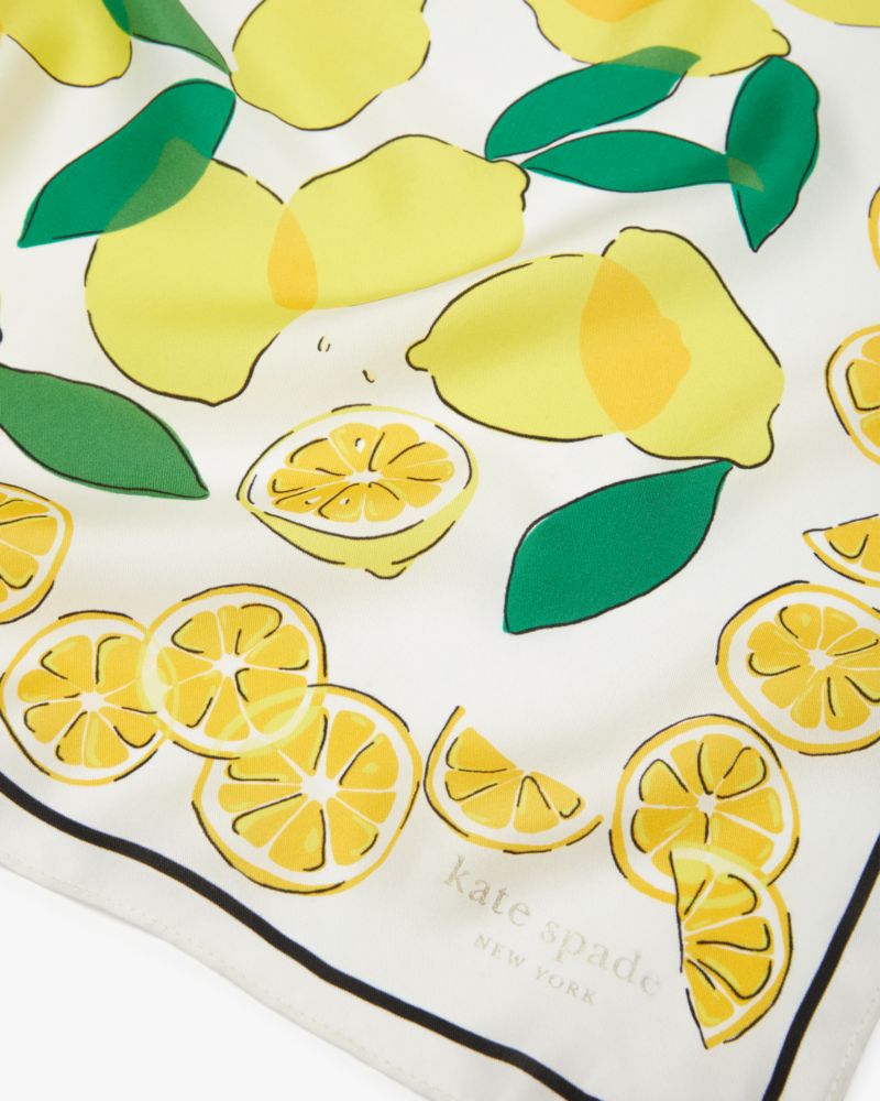 Kate Spade,Lemons Silk Bandana,