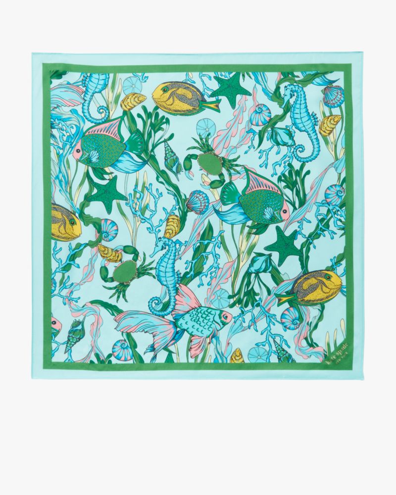 Kate Spade,Under The Sea Silk Bandana,