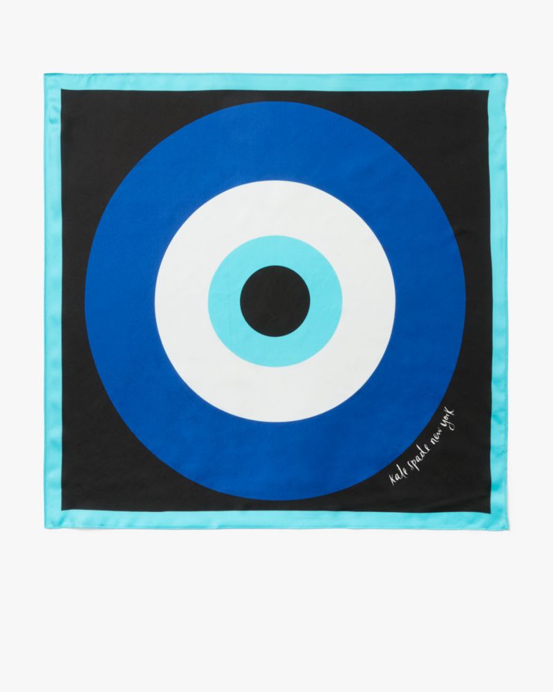 Kate Spade,Evil Eye Silk Bandana,Black Multi