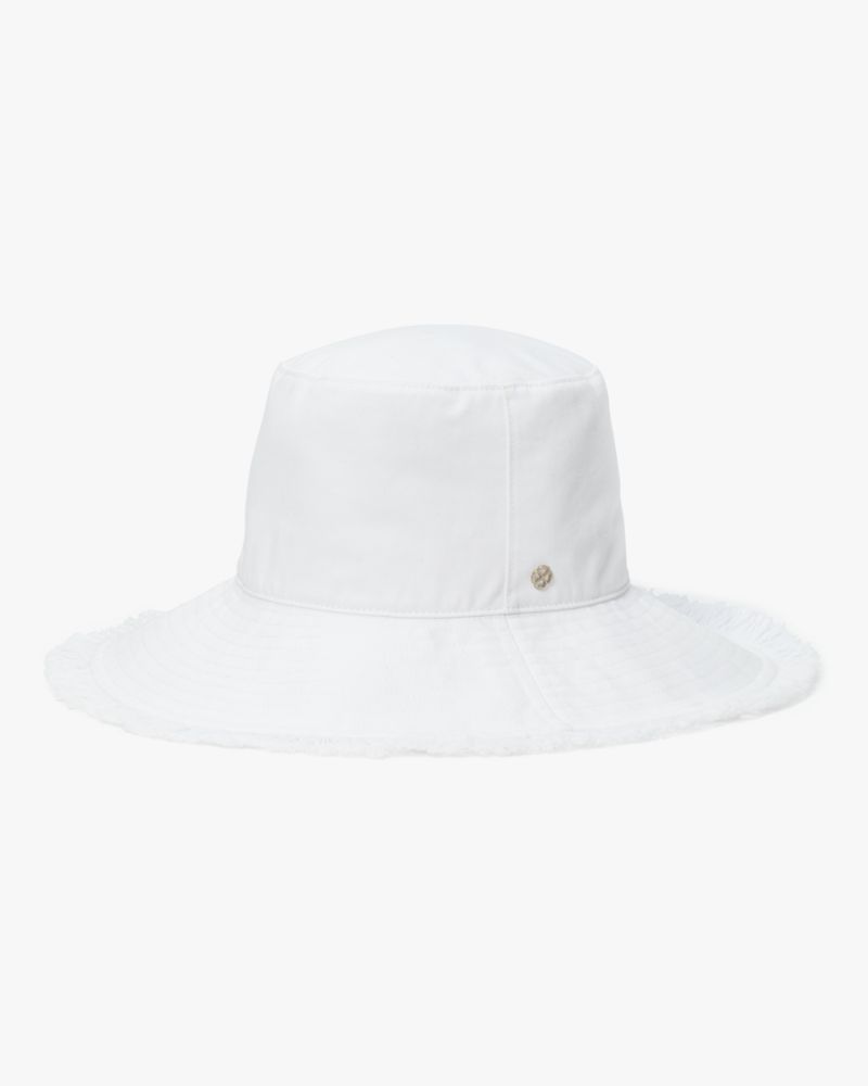Fringed Long Brim Bucket Hat