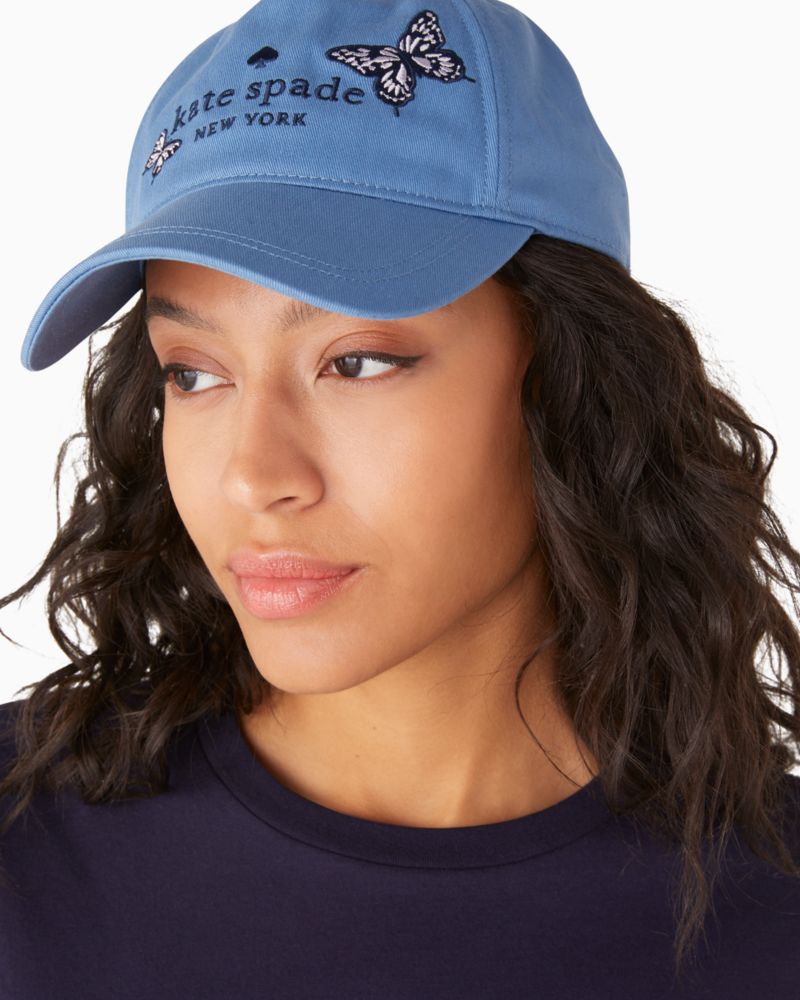 Kate Spade,Butterfly Baseball Cap,Deep Cornflower