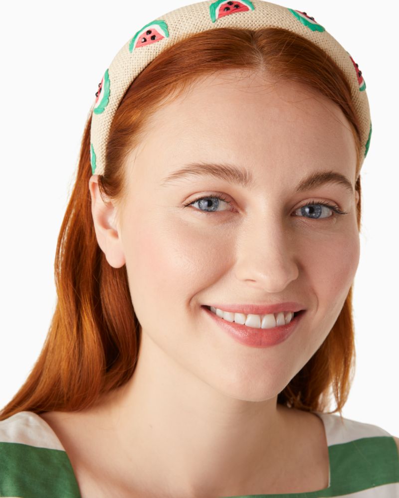 Kate Spade,Watermelon Party Embroidered Headband,