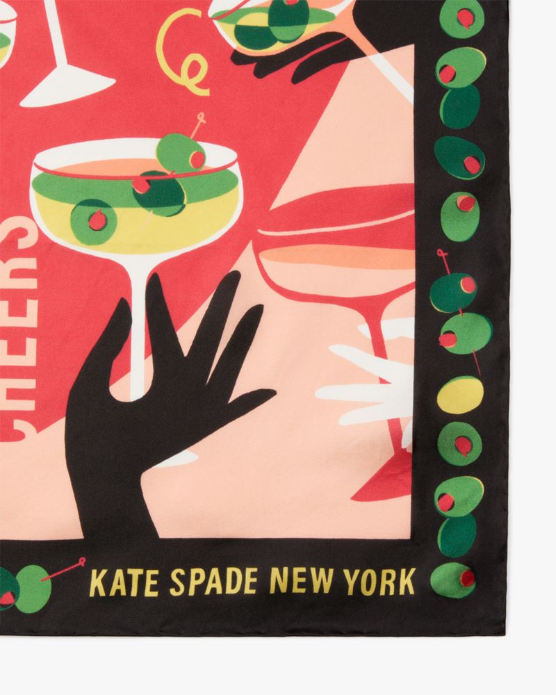 Kate Spade,Dirty Martini Silk Square Scarf,