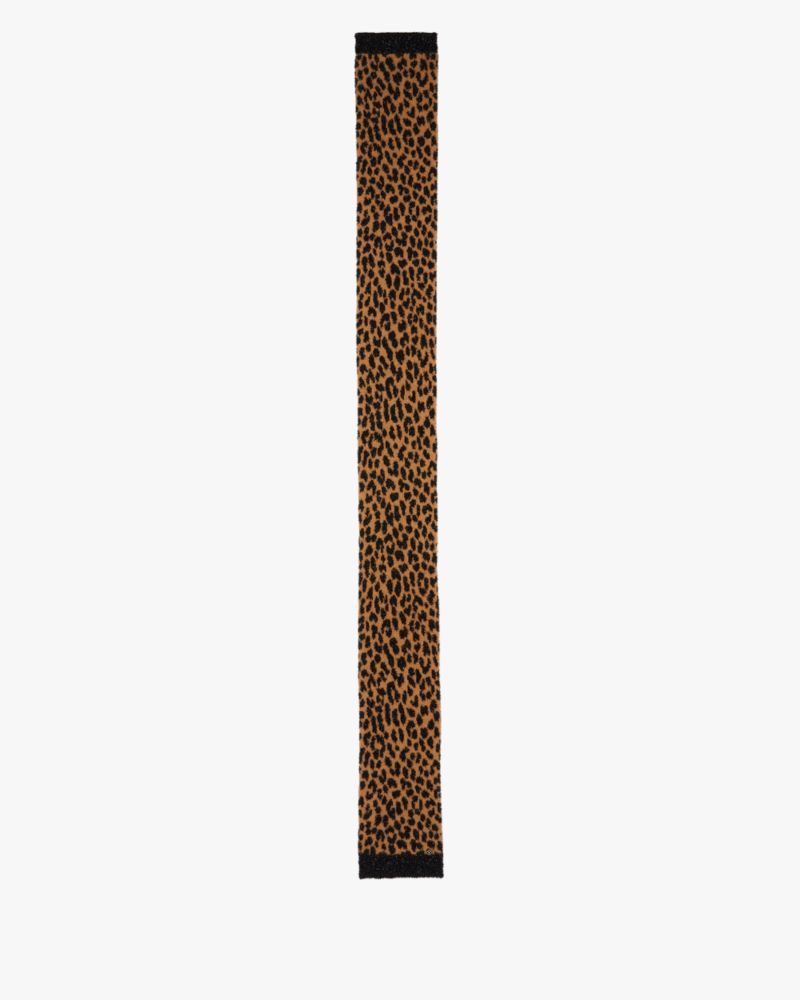 Kate Spade,Modern Leopard Knit Scarf,Leopard