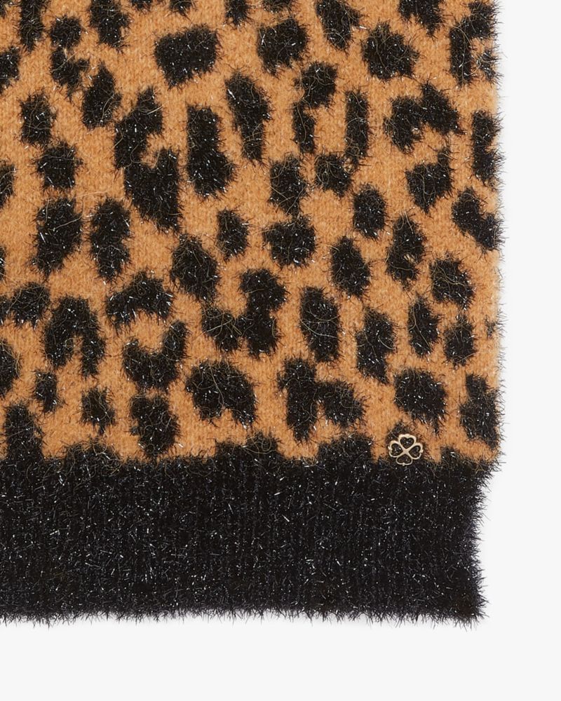 Kate Spade,モダン レオパード ニット スカーフ,ウェア,レオパード