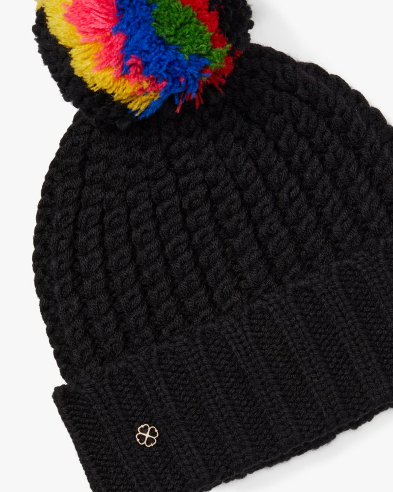Kate Spade,Marble Cable Knit Beanie,