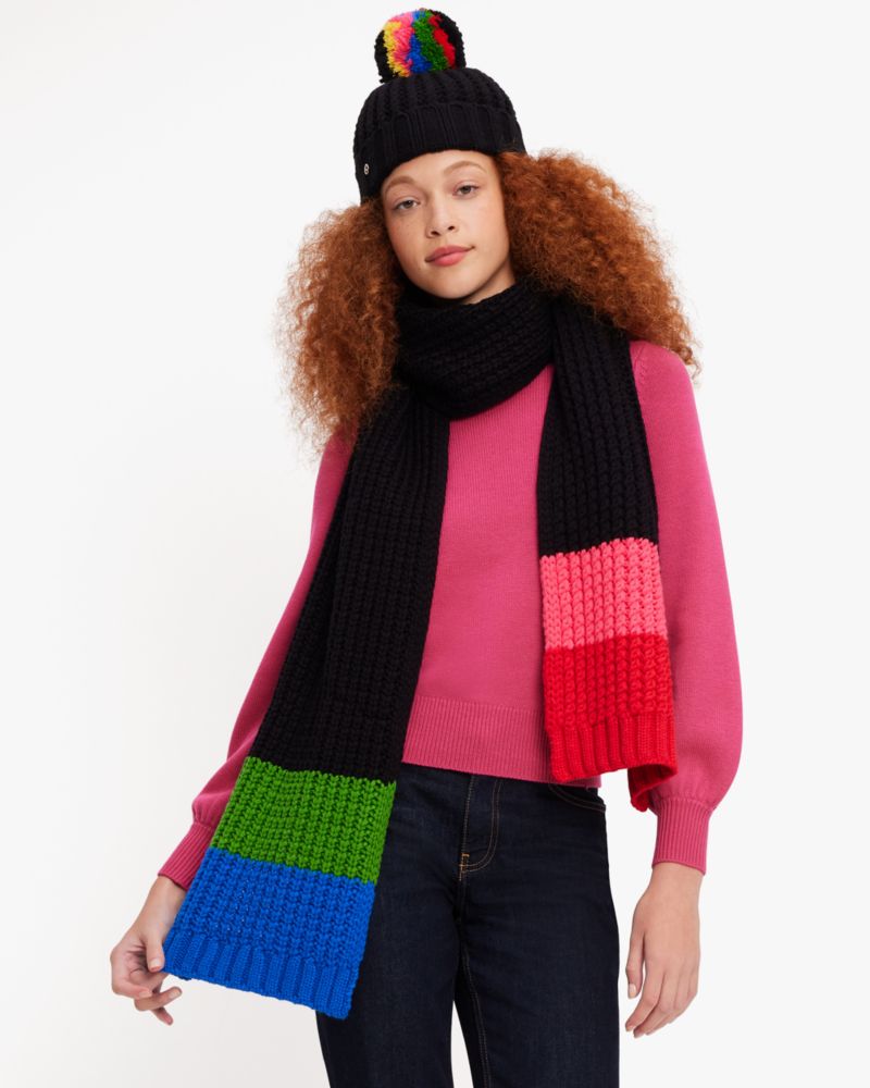 Kate Spade,Marble Cable Knit Scarf,