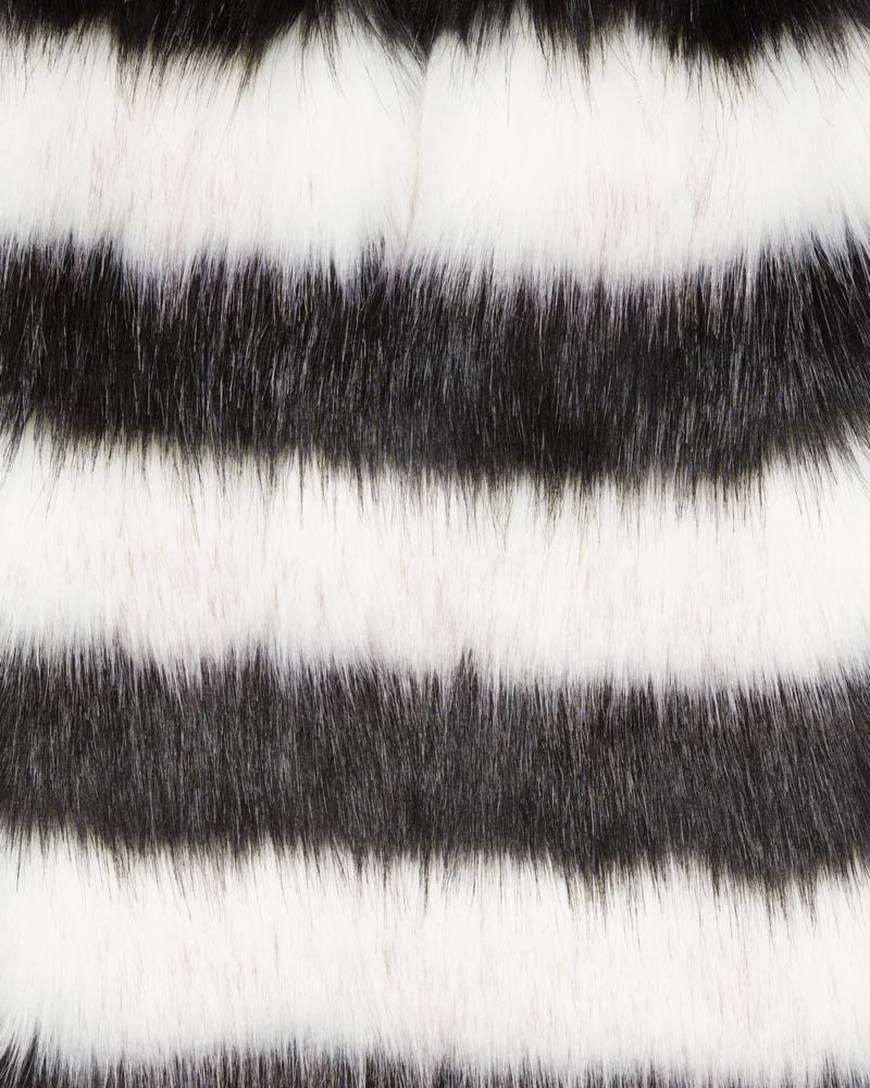 Kate Spade,Striped Faux Fur Pull Through Scarf,Multi Color