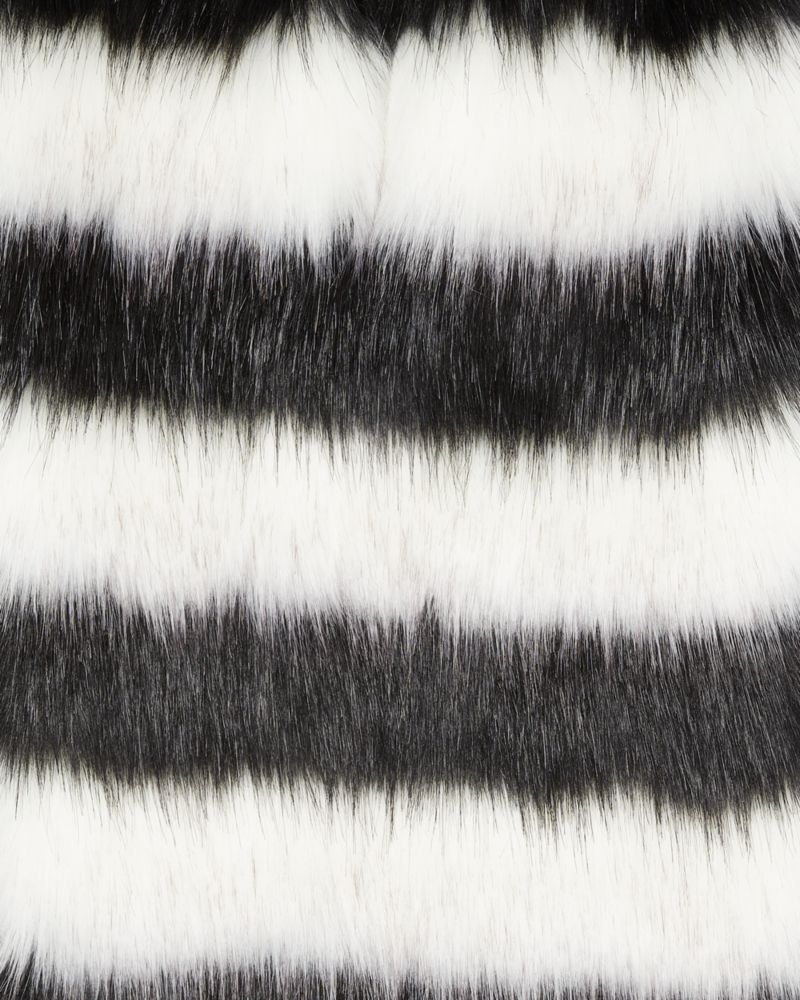 Kate Spade,Striped Faux Fur Pull Through Scarf,