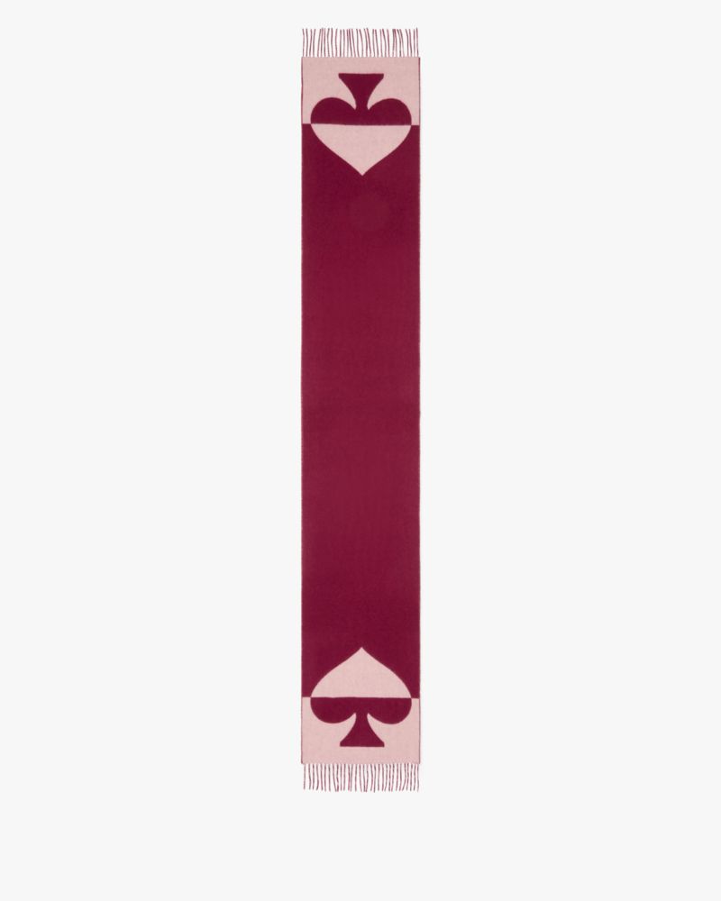 Kate Spade,Wool Cashmere Oversized Scarf,Cashmere,Wool,Rectangle,Color Block,Fringe,Casual,Maroon