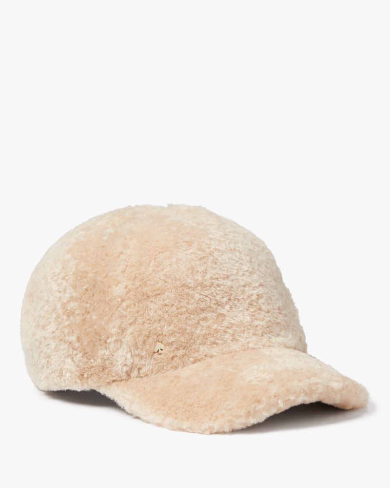 Metal Logo Sherpa Baseball Cap | Kate Spade Outlet