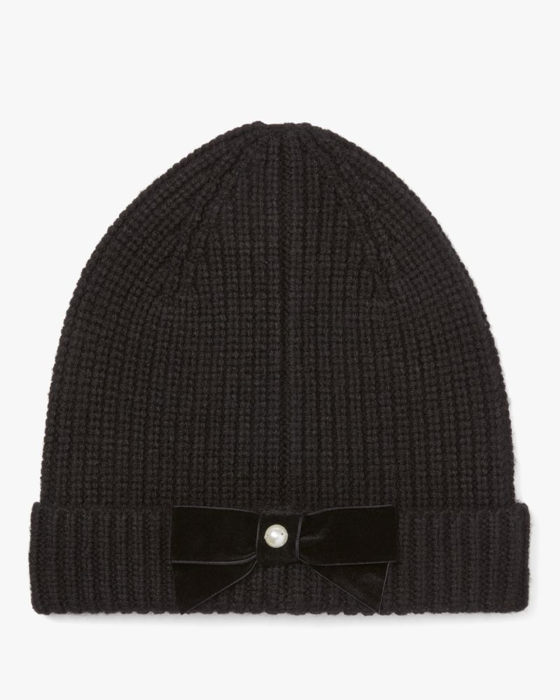 Kate Spade,Velvet Bow Beanie,