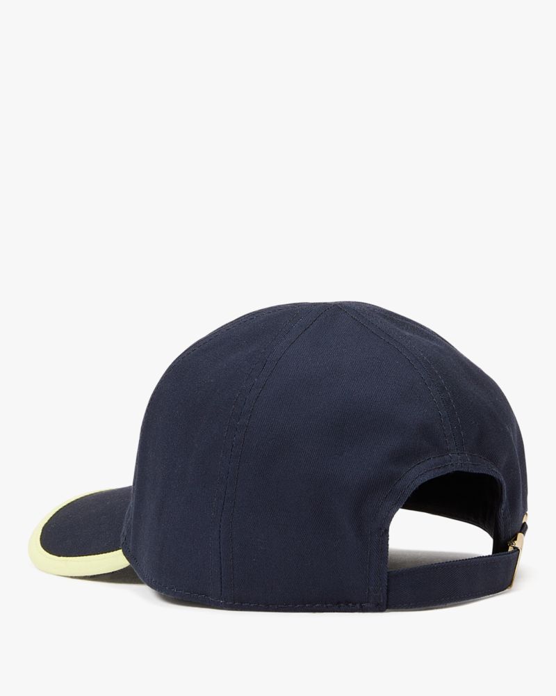 Kate Spade,Racquet Club Baseball Cap,Baseball Cap,Piping,Applique,Logo,Casual,Navy