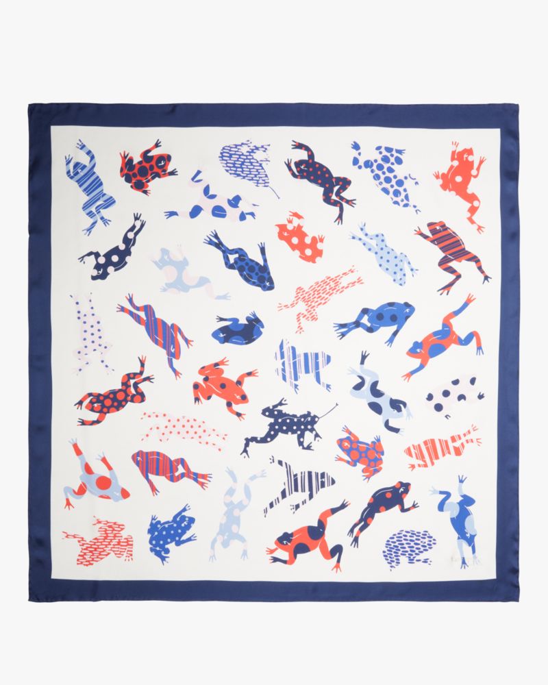 Frogs Silk Square Scarf Kate Spade New York