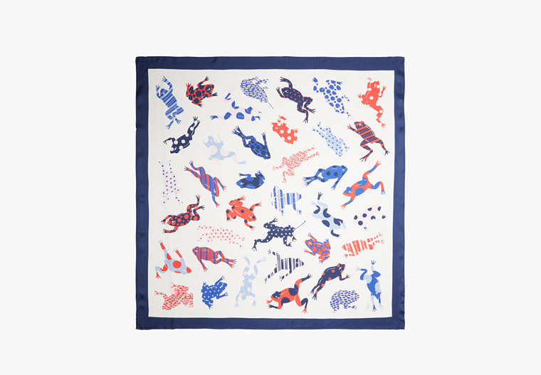 Kate Spade,Frogs Silk Square Scarf,Multi image number 0