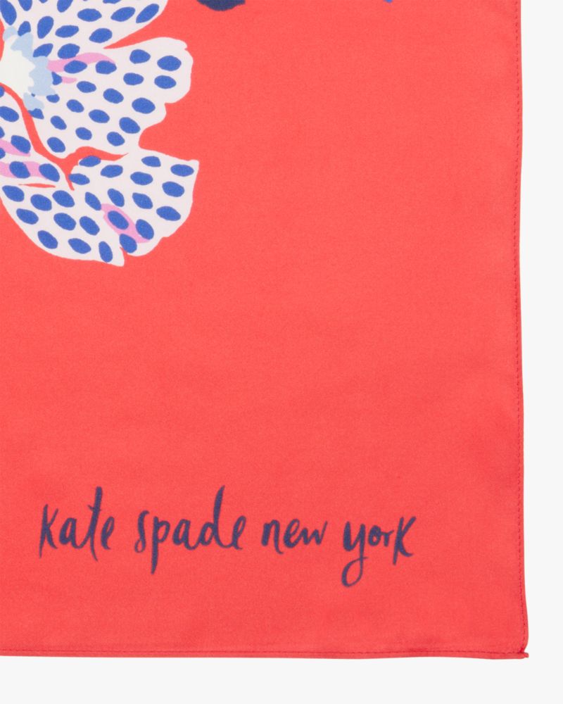 Kate Spade,Dotty Floral Silk Bandana,Ponderosa Red