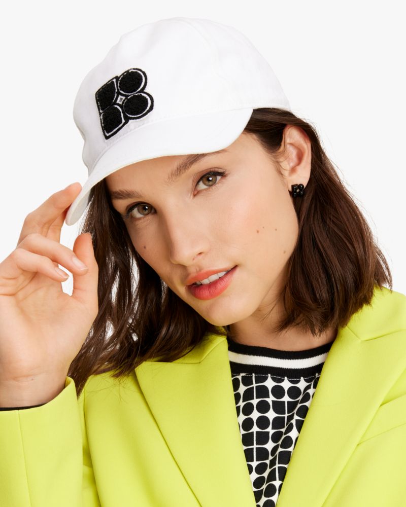 Kate Spade,Noel Patch Baseball Hat,White