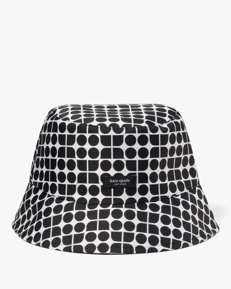 Kate Spade,Noel Reversible Bucket Hat,Cream Black