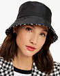 Kate Spade,Noel Reversible Bucket Hat,Cream Black